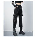 Load image into Gallery viewer, [AZE Series] ★Casual Pants★ Pants with Chains Bottoms Black Black Autumn Clothes Easy to Match and Slimming
