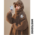 Load image into Gallery viewer, [Fujiiman Series] ★Tops + Hat★ 4color Unisex Men's Brown Beige Blue Pink Bear Cute
