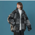 Load image into Gallery viewer, [Suikoishi Series] ★Winter Coat★ Cotton coat, outerwear, without hat type, with hat type, unisex, men's, floral pattern, fashion
