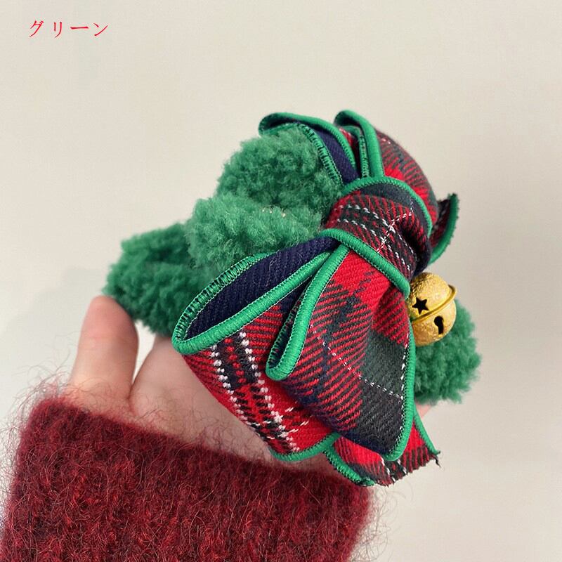 [Kajin Series]★Hair Ornament★ 4color Hair Clip Ladies Accessories Christmas Ribbon Plaid Pattern