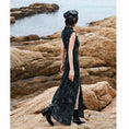 Load image into Gallery viewer, [Da Qinglong Shu Series] ★China-style dress★ Improved cheongsam dress lace-up slit
