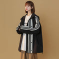 Load image into Gallery viewer, [Fujiman Series] ★Jacket★ Outerwear 3color Beige or Blue or Black Vertical Pattern Fashion Large Size
