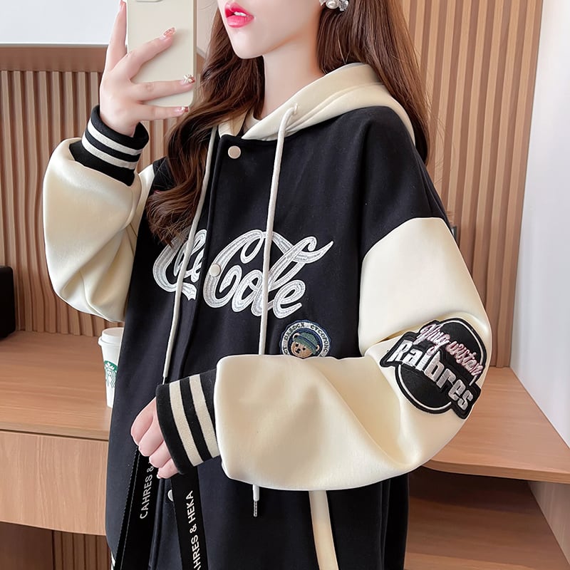 [QCYP Series]★Jacket★ 2color Outerwear Stadium Jacket Black Brown Stylish Commuting Date Casual