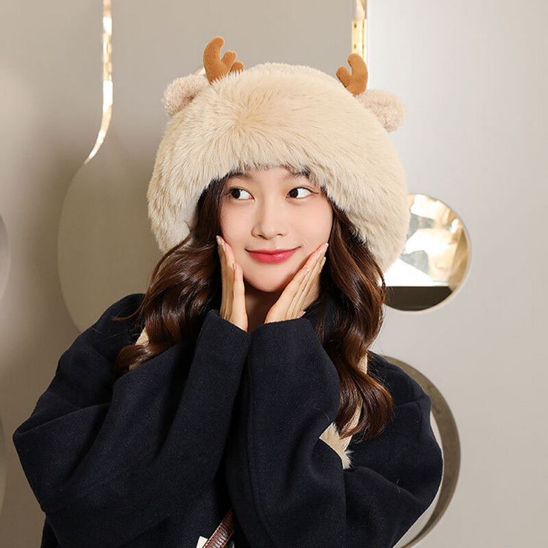 [YISHAN Series] ★ Hat ★ 6 colors selectable Cap Fluffy Deer antler Christmas New Year Thick Warm Cute