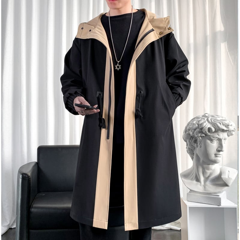 [Kaei Series] ★Trench coat★ 2 colors Black or light brown Cotton insert type available Color scheme Outerwear Long length