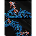 Load image into Gallery viewer, [Machiha clan series]★China style pants★Bottoms Embroidery Wave Goldfish Alphabet Black Black Large size
