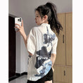 Load image into Gallery viewer, [Style Series]★China Style Shirt★ Ink Pattern Short Sleeve Shirt Tops Unisex Men's Summer Clothes Easy to Match
