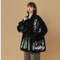 Load image into Gallery viewer, [Fujiiman Series] ★Jacket★ 2color outer denim unisex graffiti unique couple clothes retro oversize
