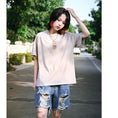 Load image into Gallery viewer, [Kokaisha---Renketsu Rules Series]★China style trousers★Shorts, half-length, denim, fashion, blue, blue
