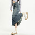 Load image into Gallery viewer, [XIAOXINJIA series] ★Denim skirt★ Bottoms with design Blue Blue Size SS~3L
