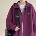 Load image into Gallery viewer, [BIGEMAN Series]★Jacket★ 2color outerwear unisex men's black purple simple black purple
