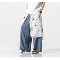 Load image into Gallery viewer, [Grass ink series] ★China style pants★ 4color black or white or blue or navy men's gaucho pants gaucho crane
