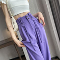 Load image into Gallery viewer, [FENGLIN Series]★Casual Pants★ 2color Bottoms Cool Black Purple Slimming Plain Black Purple
