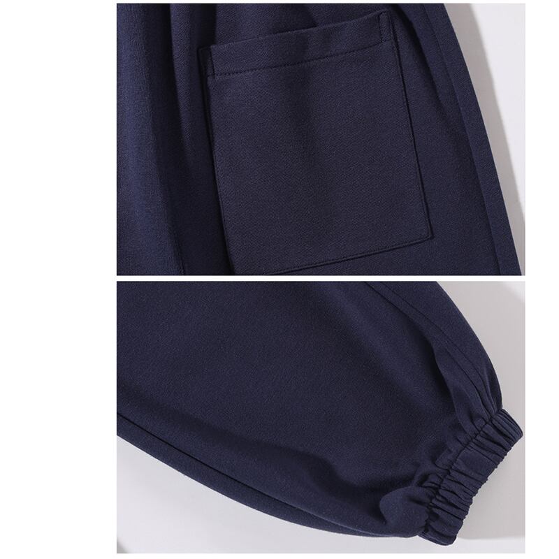 [BIGEMAN Series] ★Casual pants★ Brushed lining 3color bottoms pants unisex men's large size sports style navy black gray