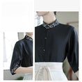 Load image into Gallery viewer, [WUJIA Series]★China Style Shirt★ Tops Short Sleeve Shirt Chinese Elements Summer Clothes Temperament Enhancement Black Black SML XL
