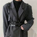 Load image into Gallery viewer, [Yuwei Series] ★Belt★ Accessory PU Accessory Black Black Easy to match Unique Stylish Cool Unisex
