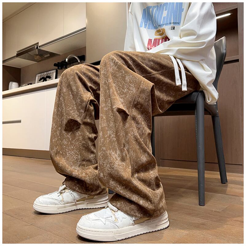 [NANSHI Series] ★Casual Pants★ 3color Bottoms Trousers Corduroy Unisex Men's Black Gray Coffee Color