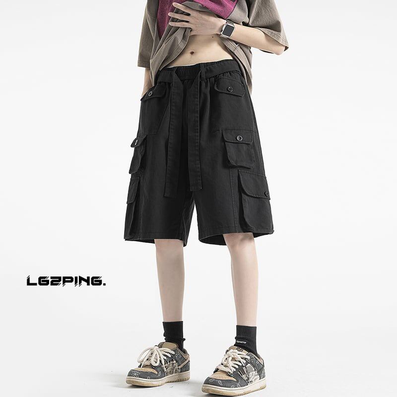 [BIGEMAN Series] ★Shorts★ 2color Bottoms Short Length Pants Unisex Men's Large Size Casual Retro