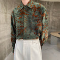 Load image into Gallery viewer, [Illustrated series]★China style shirt★ Tops Unisex Men's ML XL Green Green ML XL Retro
