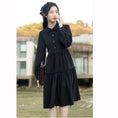 Load image into Gallery viewer, [Mokuyi Series] ★One Piece★ 2color Long Sleeve One Piece Women's Cute Retro Black Green
