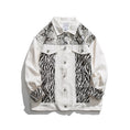 Load image into Gallery viewer, [LP Series]★China style jacket★ Stadium jacket snake pattern zebra pattern outerwear sukajan black white switching casual unisex
