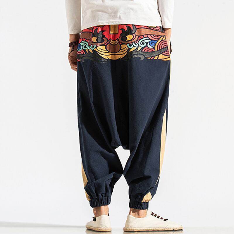 [Tsuncho Series]★China Style Pants★ 2color Casual Pants Large Size Men's Unisex Navy Black