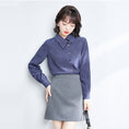 Load image into Gallery viewer, [AISHUMA Series]★Shirt★ Tops Ladies Corduroy Temperament Enhancement Spring Autumn Blue Blue
