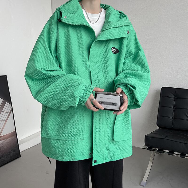 [YOULIN Series]★Jacket★ 3color Unisex Men's Large Size Casual with Hat Black White Green