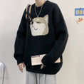 Load image into Gallery viewer, [Emeisa Series] ★Sweater★ 3color Knit Tops Unisex Men's Dog Animal Black Gray Blue
