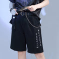 Load image into Gallery viewer, [Kyodo Series]★China style trousers★Bottoms, casual pants, shorts, short length pants, unisex, men's, letter pattern
