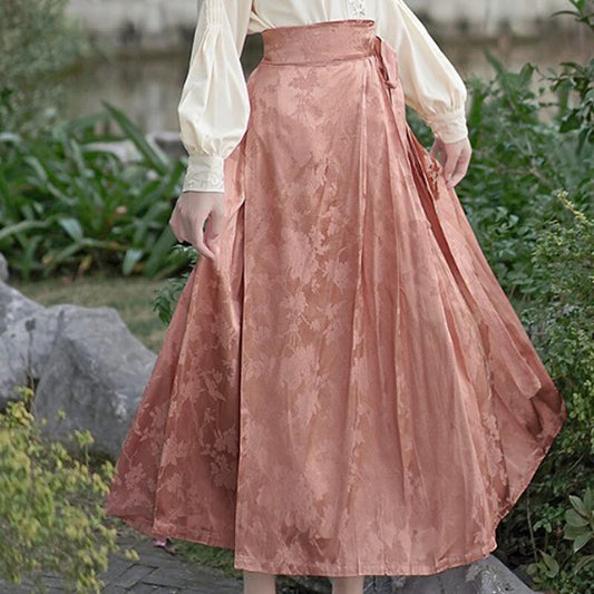 [Az Suna Series] ★Chinese style skirt★ Bottoms Maki skirt Chinese elements Chinese clothing Pink SML Improves temperament