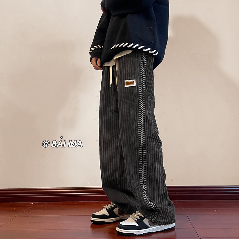 [Morimoto Series] ★Casual Pants★ 3color Regular type Fleece lining type Pants Unisex Men's Simple