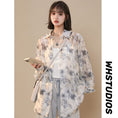 Load image into Gallery viewer, [GEBOXUAN Series]★Floral pattern shirt★ 2color tops, unisex, men's summer clothes, transparent, floral pattern, cute
