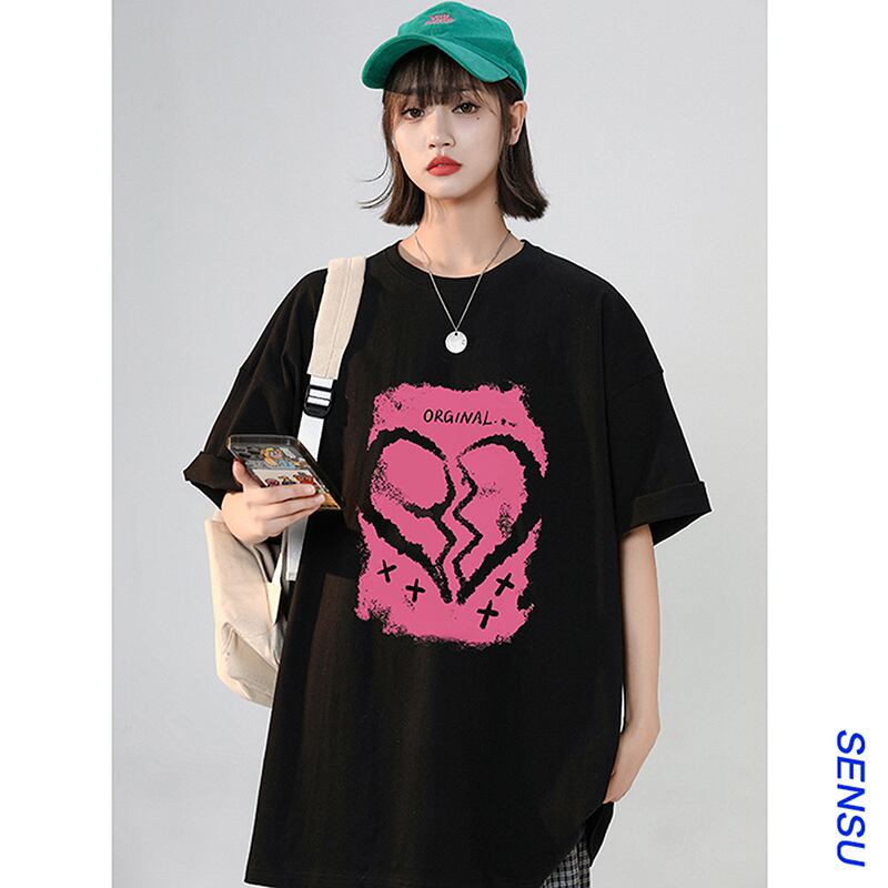 【SENSUシリーズ】★半袖Tシャツ★ 大きいサイズ M~6L 2color トップス 男女兼用 メンズ ハット 個性的