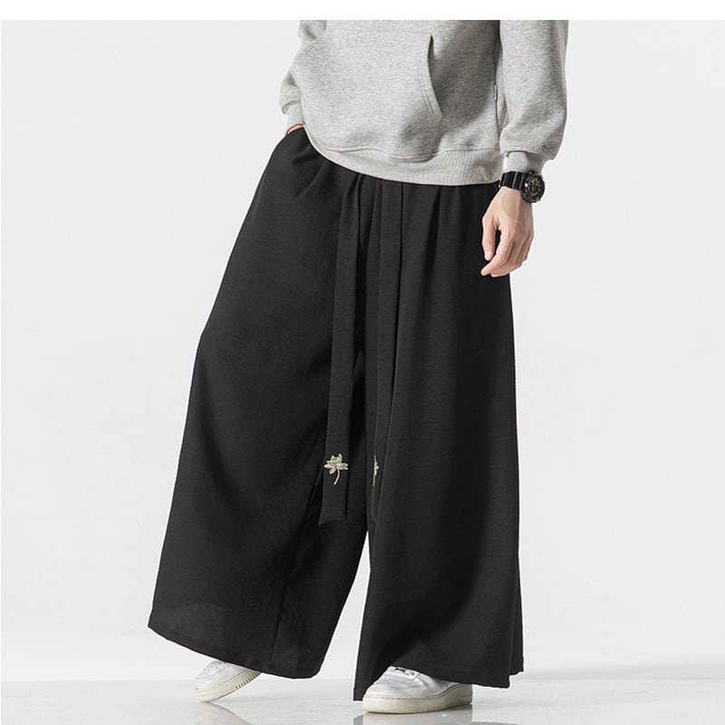 [Small Trouble Series]★China Style Pants★ 4color Bottoms Unisex Men's Large Size Gaucho Pants