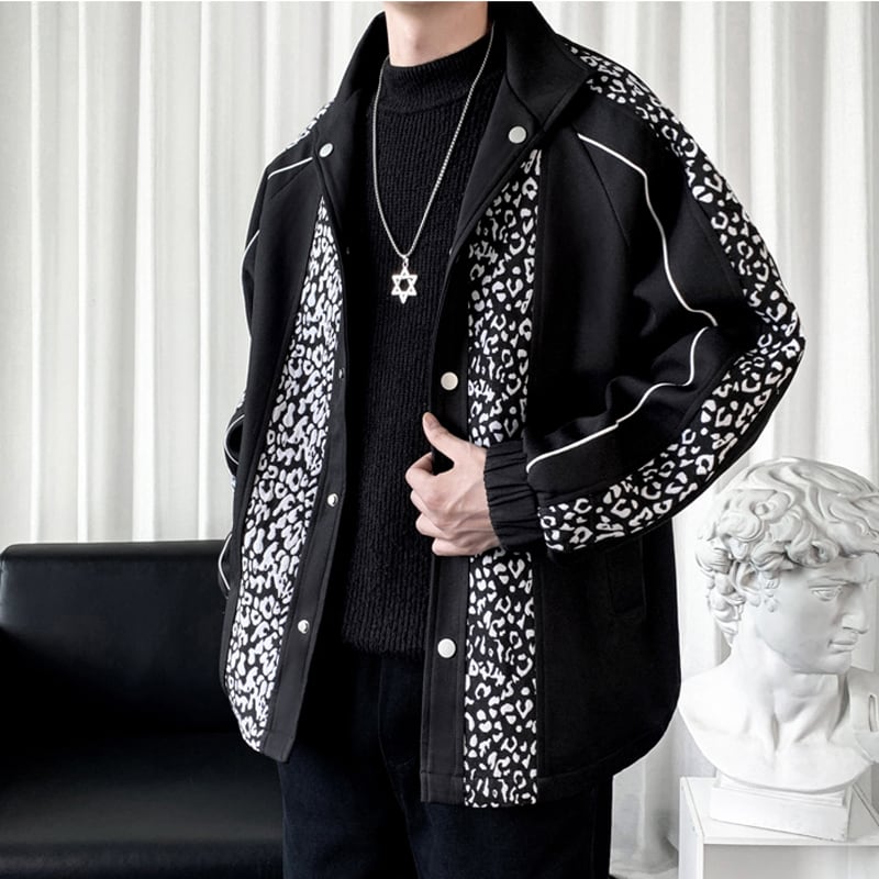 [Furai Amaka Series] ★Jacket★ 2color outerwear unisex men's switching ML XL 2XL 3XL black white