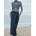 Load image into Gallery viewer, [Daiseiryusu Series] ★China style skirt★ Bottoms Denim skirt Long skirt Slit
