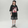 Gallery viewerに画像を読み込む, 【SENSUシリーズ】★Tシャツ★ 3color トップス 男女兼用 メンズ 夏服 半袖Tシャツ 猫 ベージュ ホワイト ブラック
