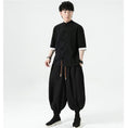 Load image into Gallery viewer, [JUNYI Series] ★Casual Pants★ Bottoms Chinese Style Pants Men's Large Size Plain Retro Black Black
