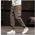 Load image into Gallery viewer, [Kaei Series]★Pants★ 3color Casual Pants Coffee Color Gray Black China Button Print
