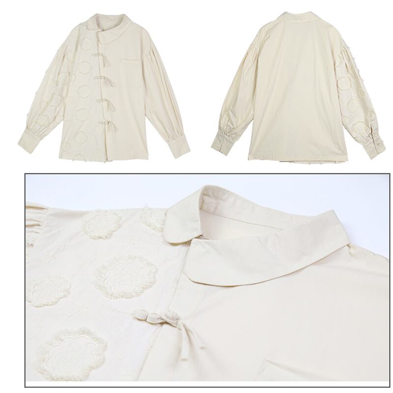 [Yangji Great Dream Series] ★Chinese style shirt★ Tops, irregular, long sleeve shirt, loose, Chinese clothes, cute, original