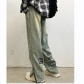 Load image into Gallery viewer, [QISHE Series] ★Denim Pants★ Bottoms Pants Unisex Men's Alphabet Slimming Fashion
