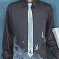 Load image into Gallery viewer, [Kuratakakoya Series] ★Tie★ 2color Black or Silver Crane Easy to match Accessories Casual
