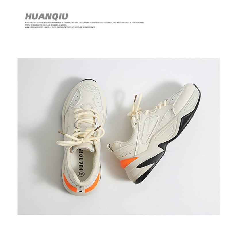 [HUANQIU Series]★Shoes★ 2color Size 35-40 Sneakers Sports Style Shoes White Beige White