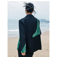 Load image into Gallery viewer, [Daiseiryusu Series] ★China style outerwear★ Blazer switching color scheme original black black easy to match
