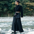 Load image into Gallery viewer, [Big Blue Dragon Series] ★China style skirt★ Bottoms fake layered black black slimming design.
