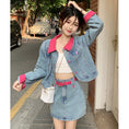 Load image into Gallery viewer, [KEKELI Series]★Setup Single Order★ Outerwear or Skirt with Belt Denim Cute Spring Clothes
