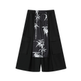 Load image into Gallery viewer, [Illustrated series] ★China style pants★ Gaucho pants unisex men's nine-quarter length black black culottes fake layered
