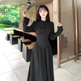 Load image into Gallery viewer, [Dong Xiaojie Series] ★China style dress★ Long length, large size, slimming, black, black
