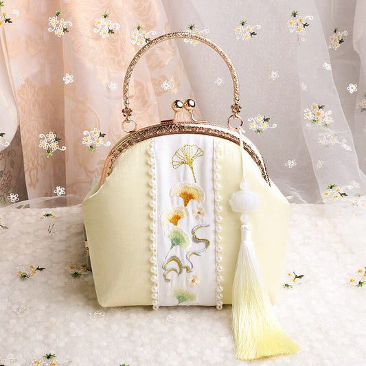 [SHULI series]★China style bag★ 3color shoulder bag handheld white green light yellow